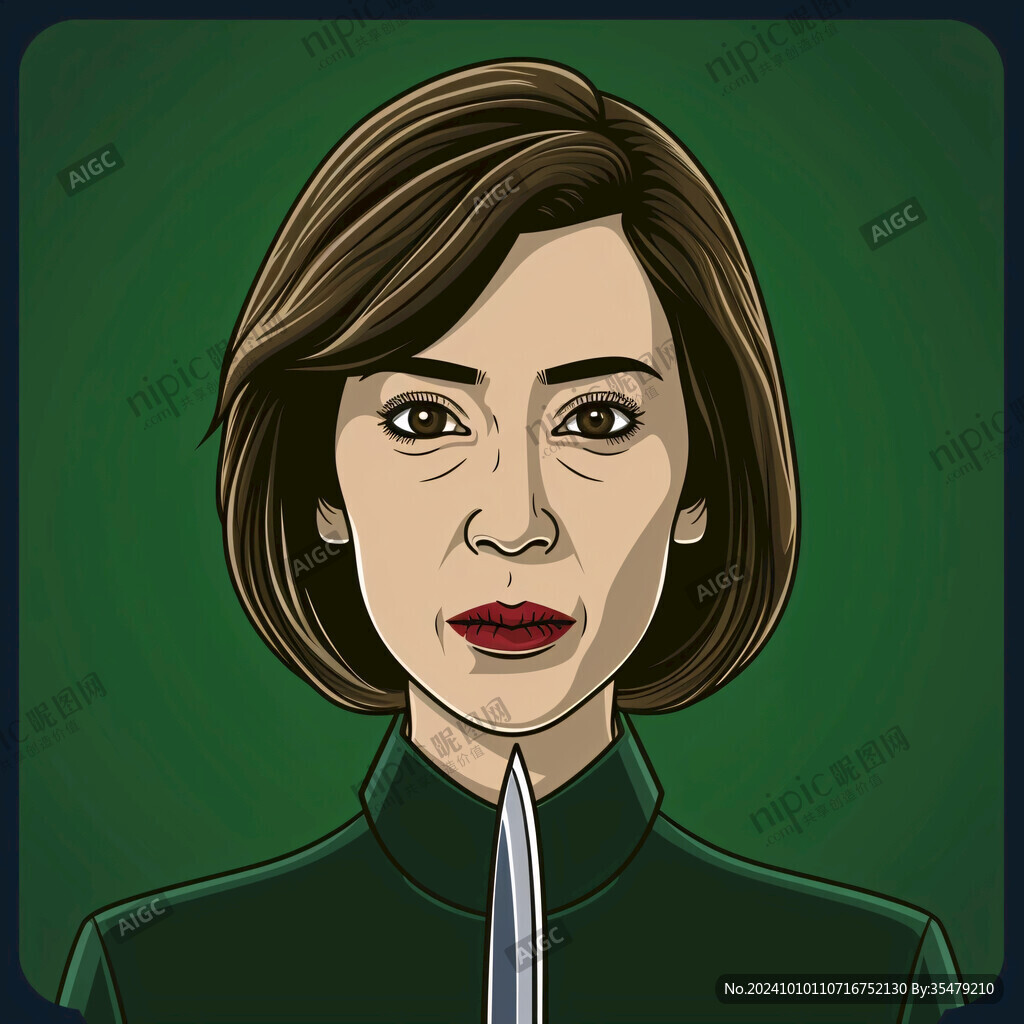 中年婦女插畫