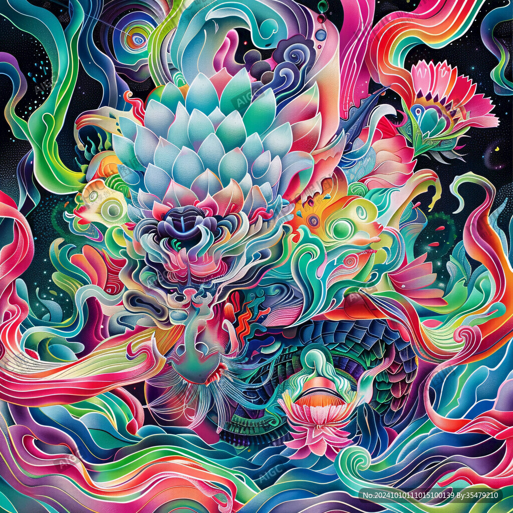 國潮貔貅插畫文創插畫