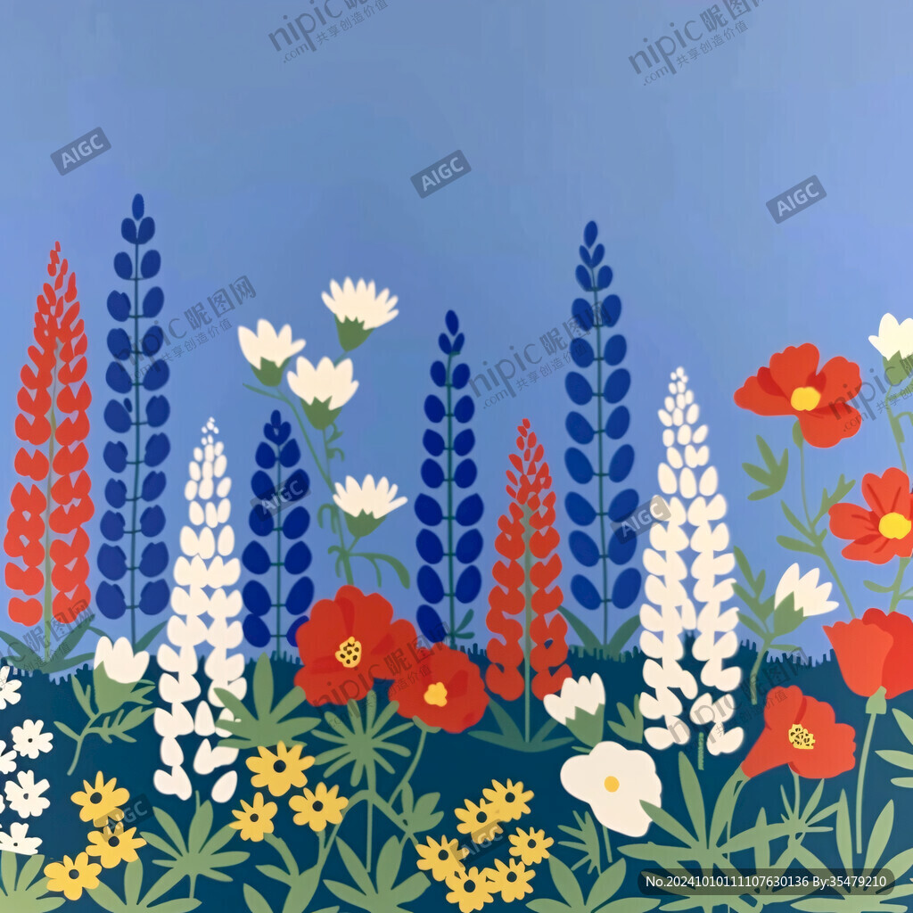扁平花草