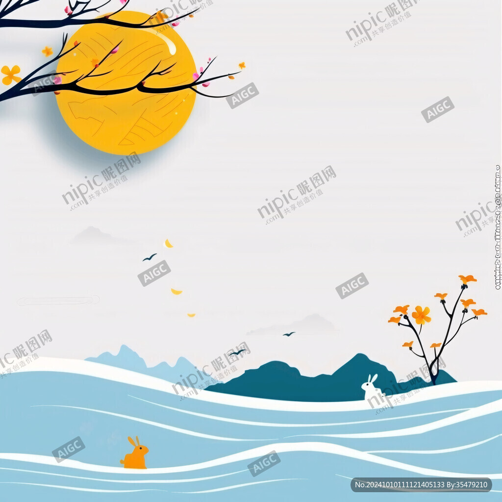 意境中秋意境山水