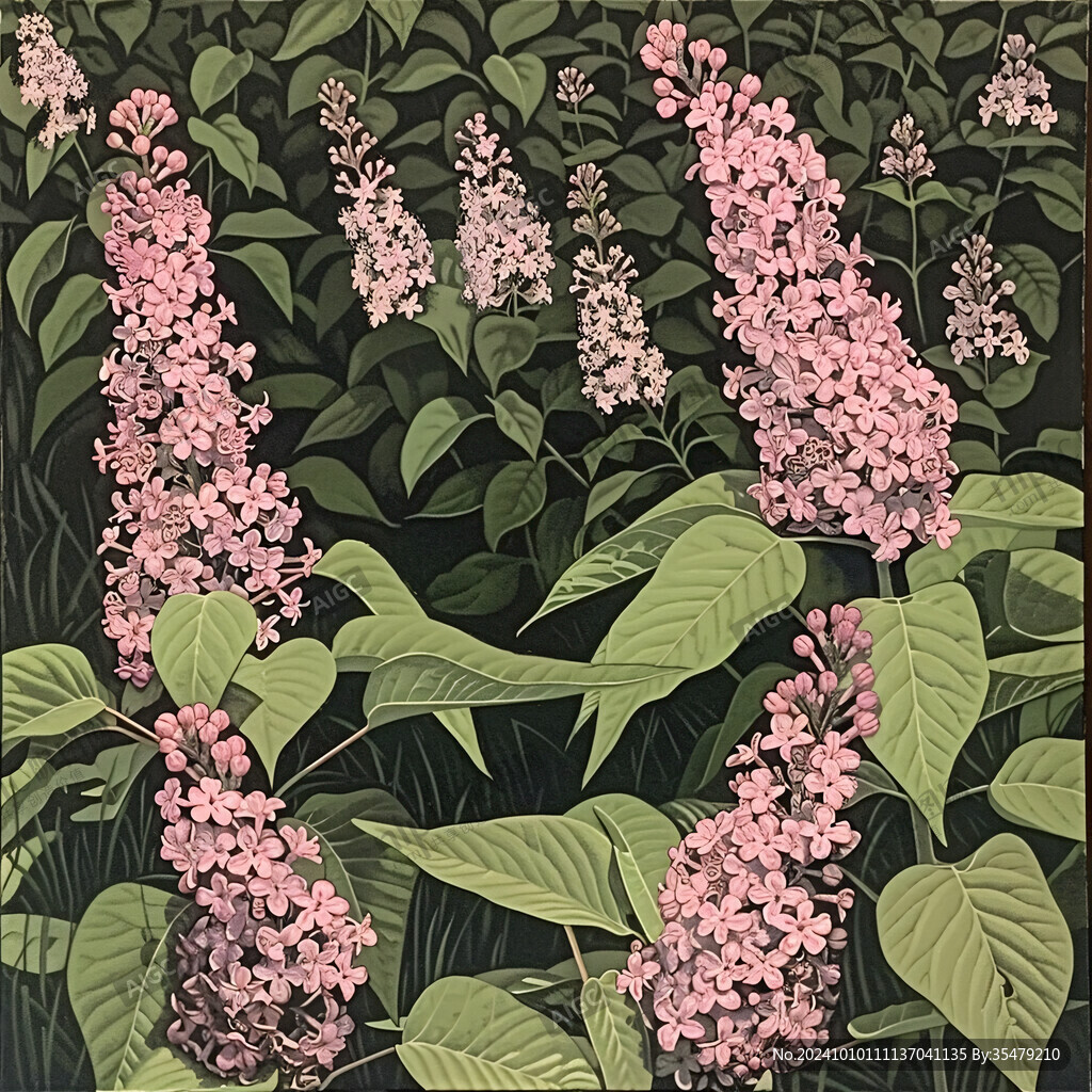 夏枯草插畫
