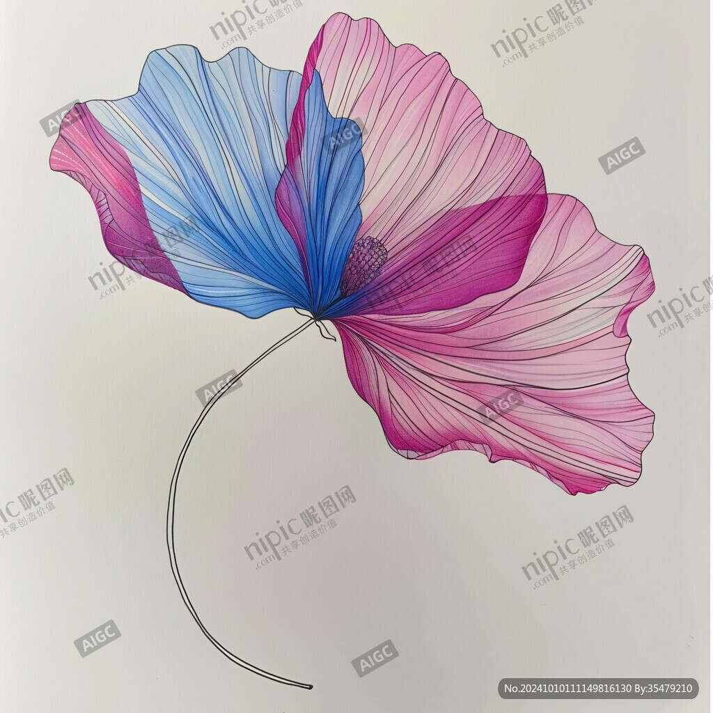 芙蓉花手繪