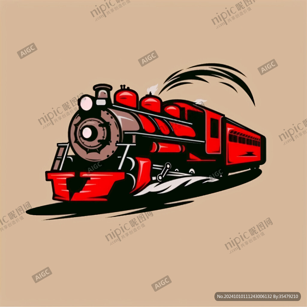 蒸汽機車插畫