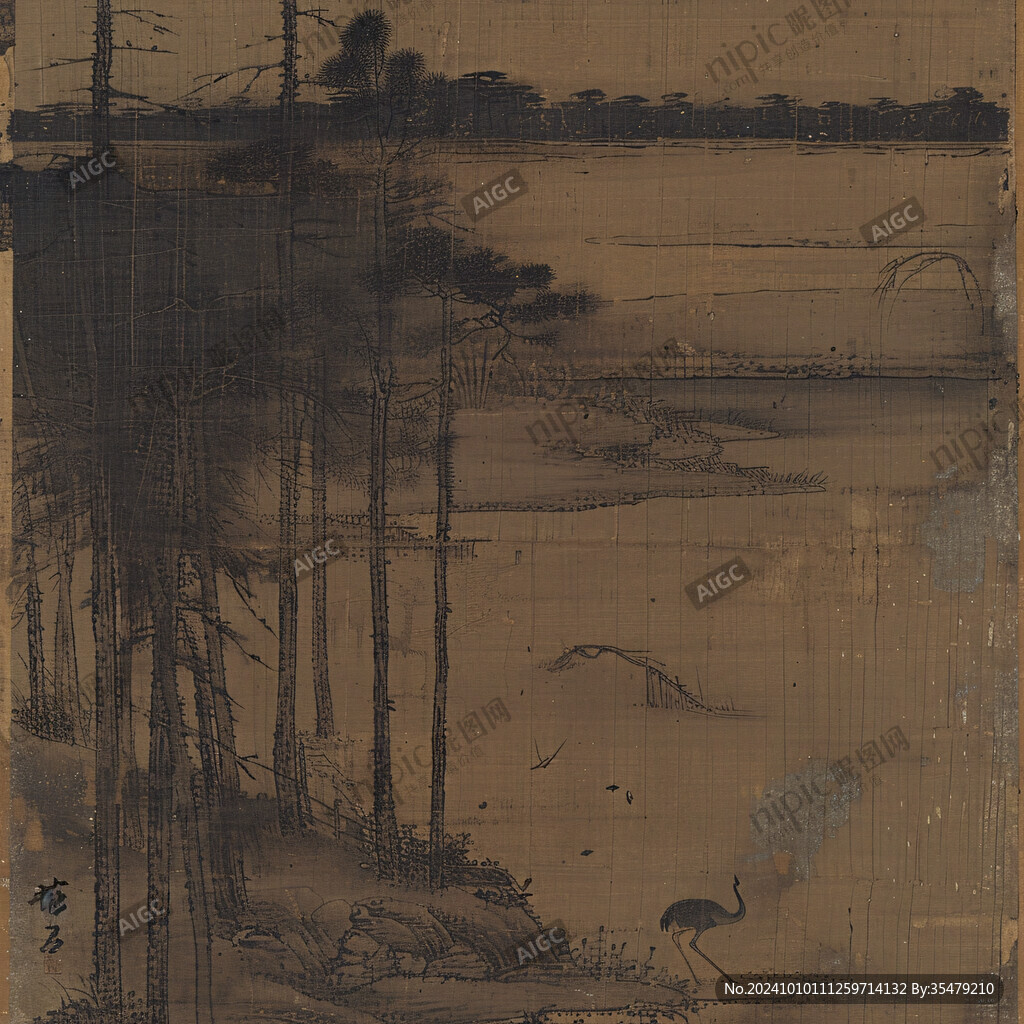 松湖釣隱圖