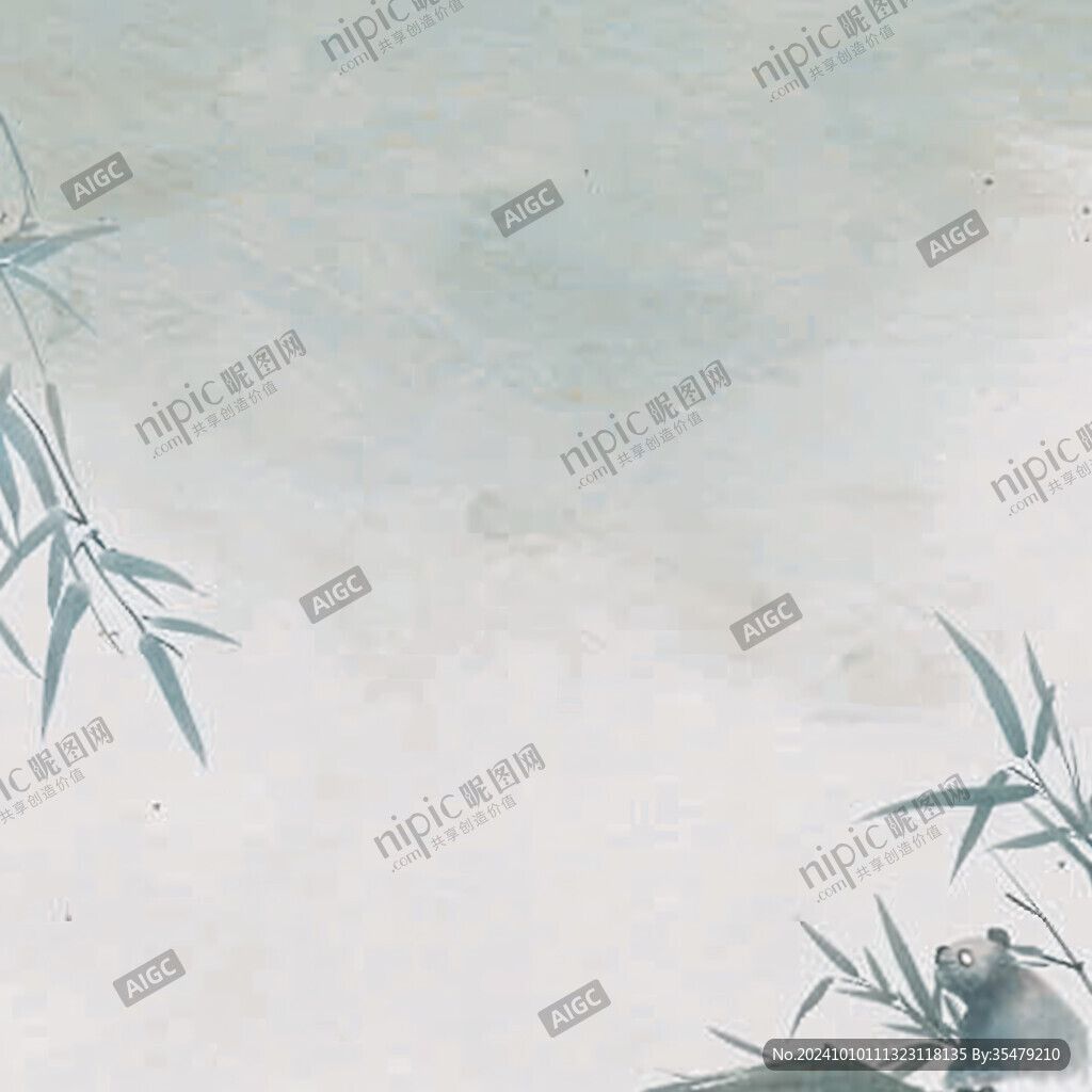 手繪竹子背景
