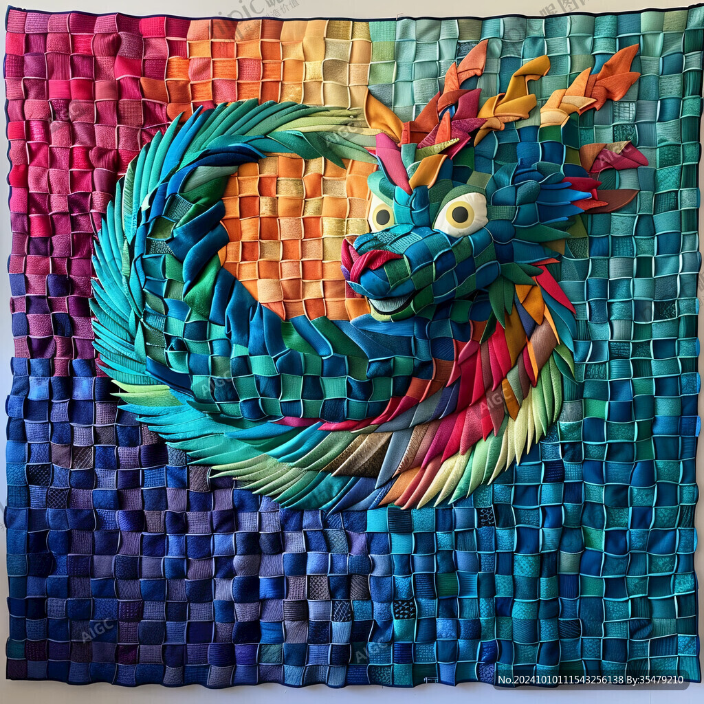 插畫龍地墊