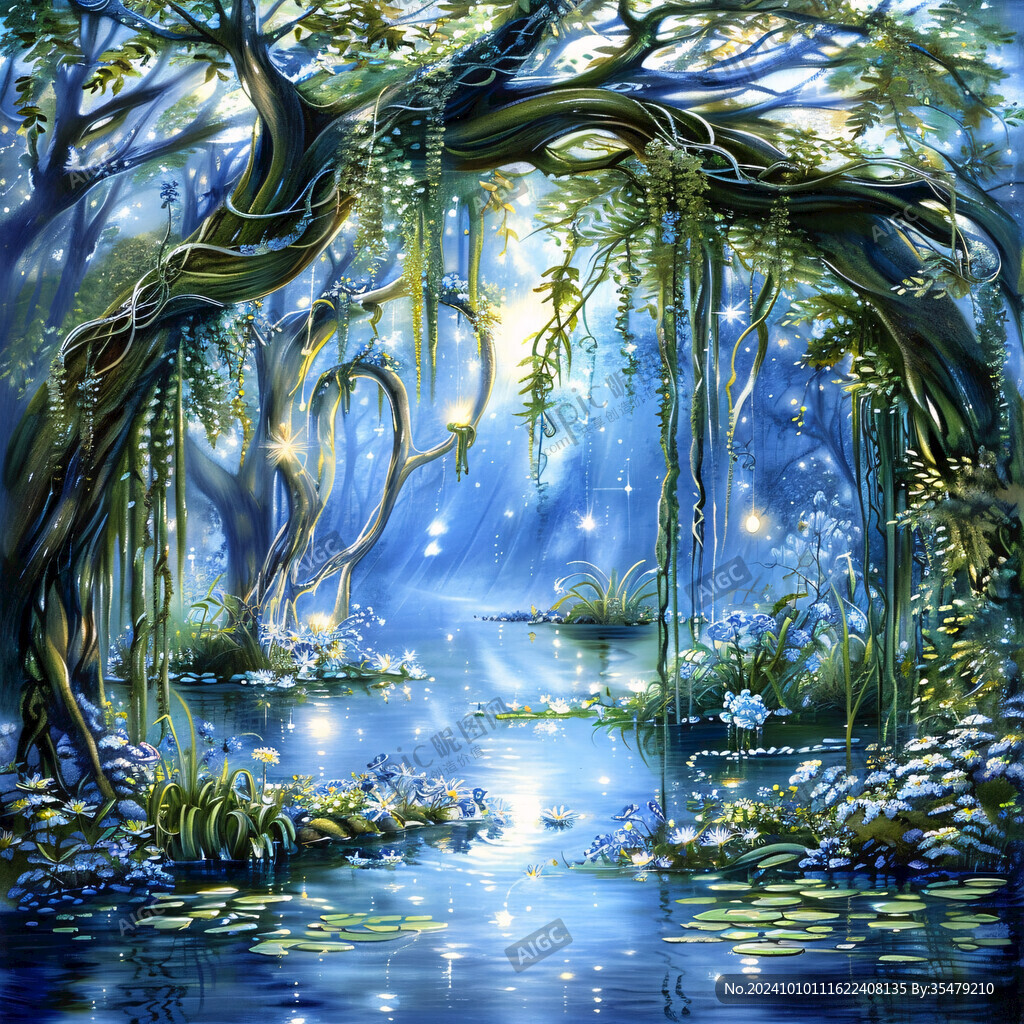 夢(mèng)幻森林立體畫
