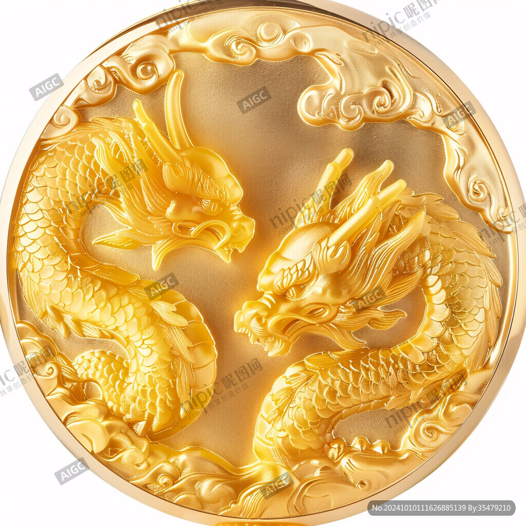 金色龍形圖