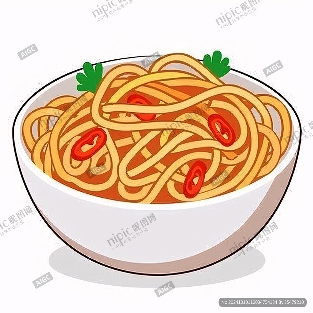 番茄面插畫