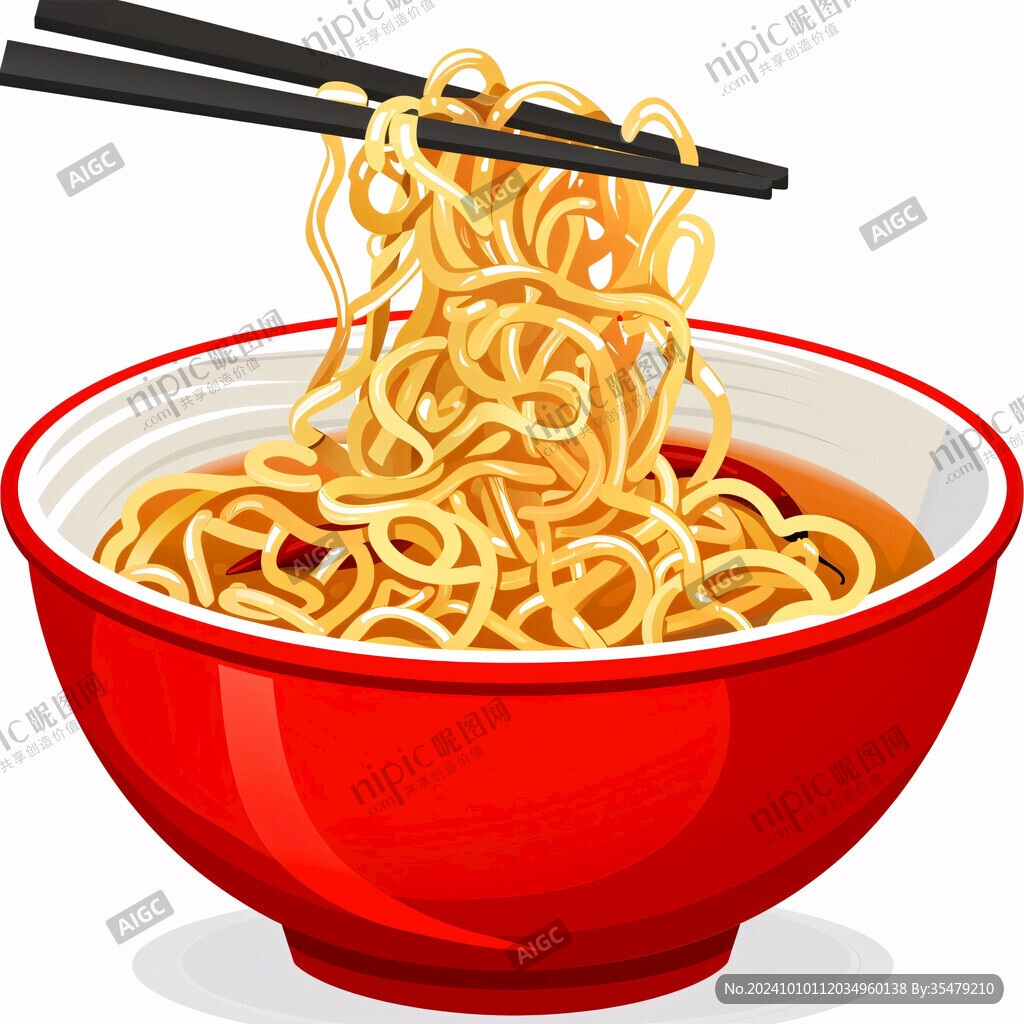 一碗面插畫