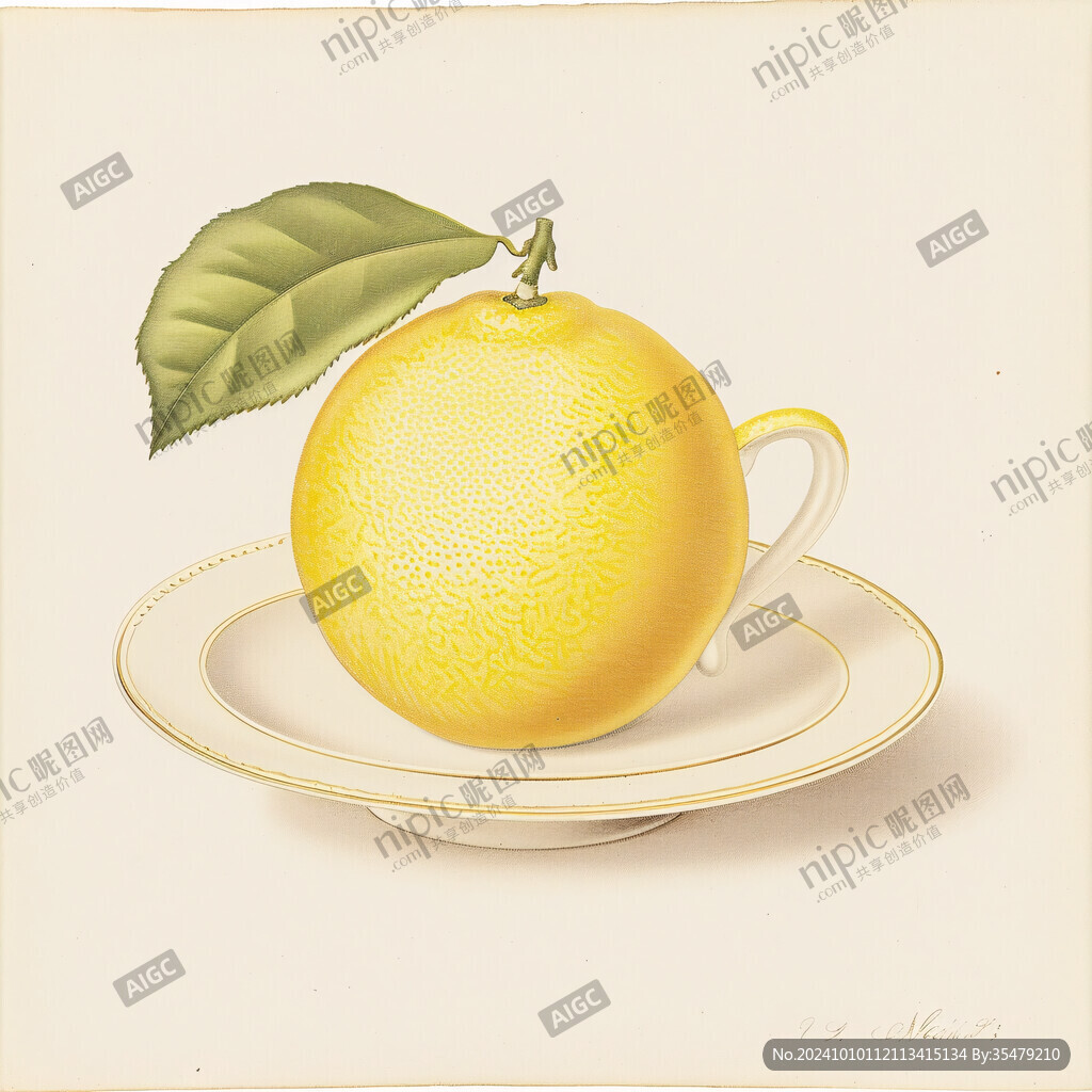 黃金葡萄柚插畫