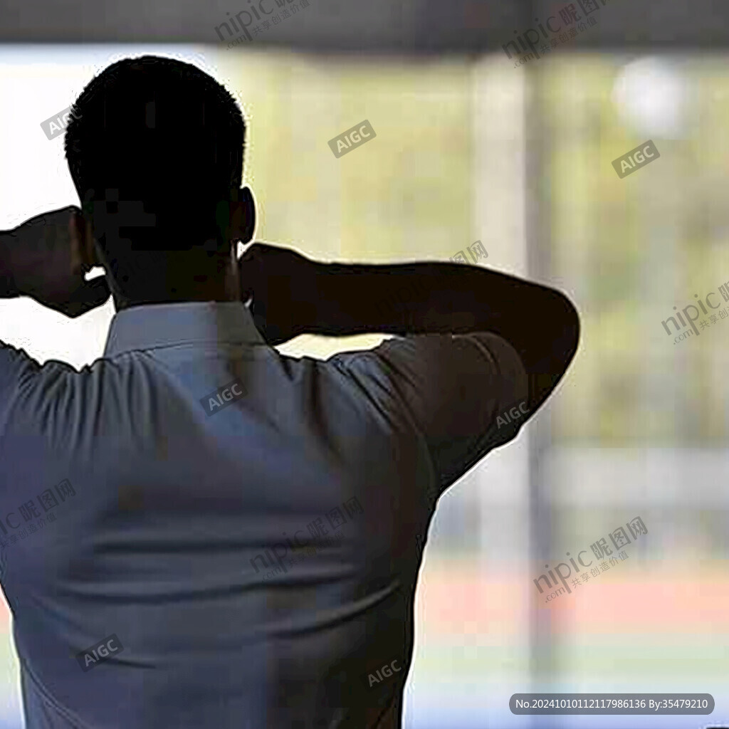 一位男男性背影