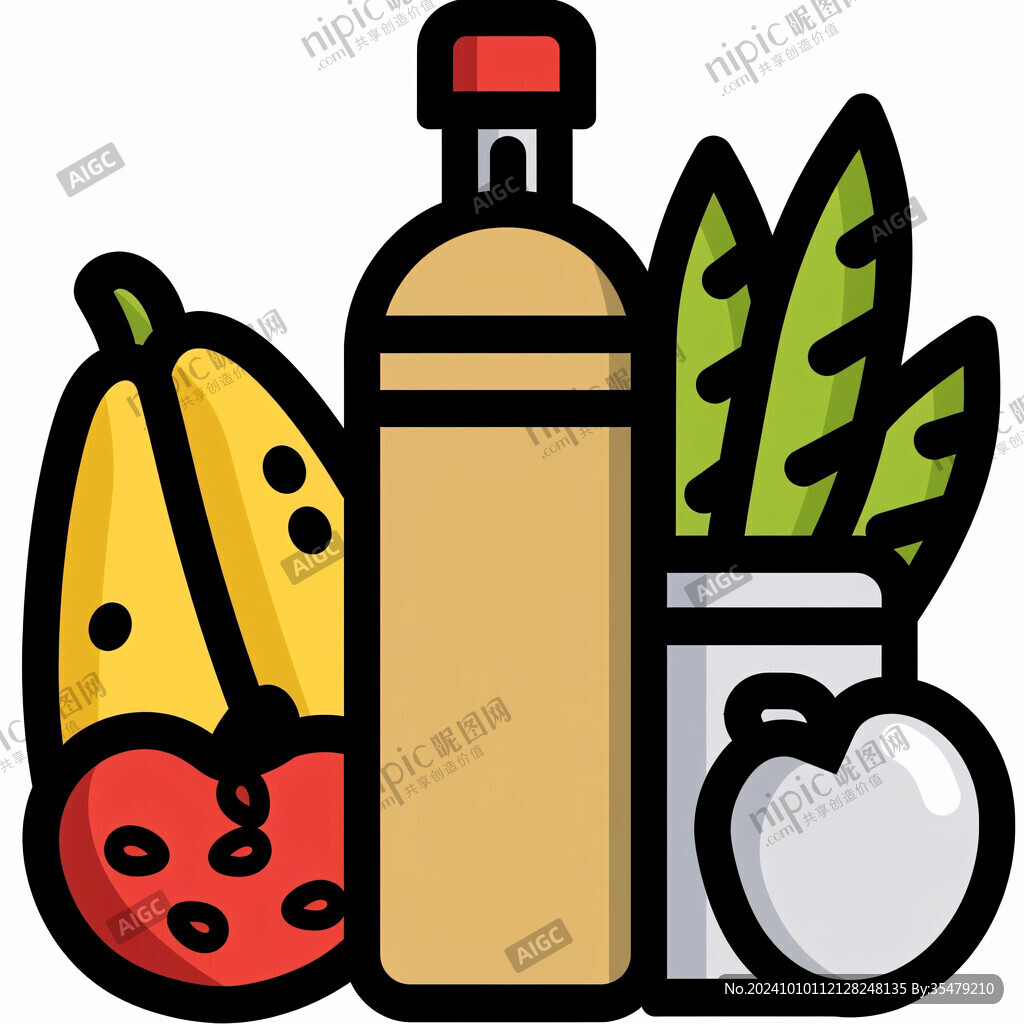 調(diào)味料油鹽醬醋插畫(huà)