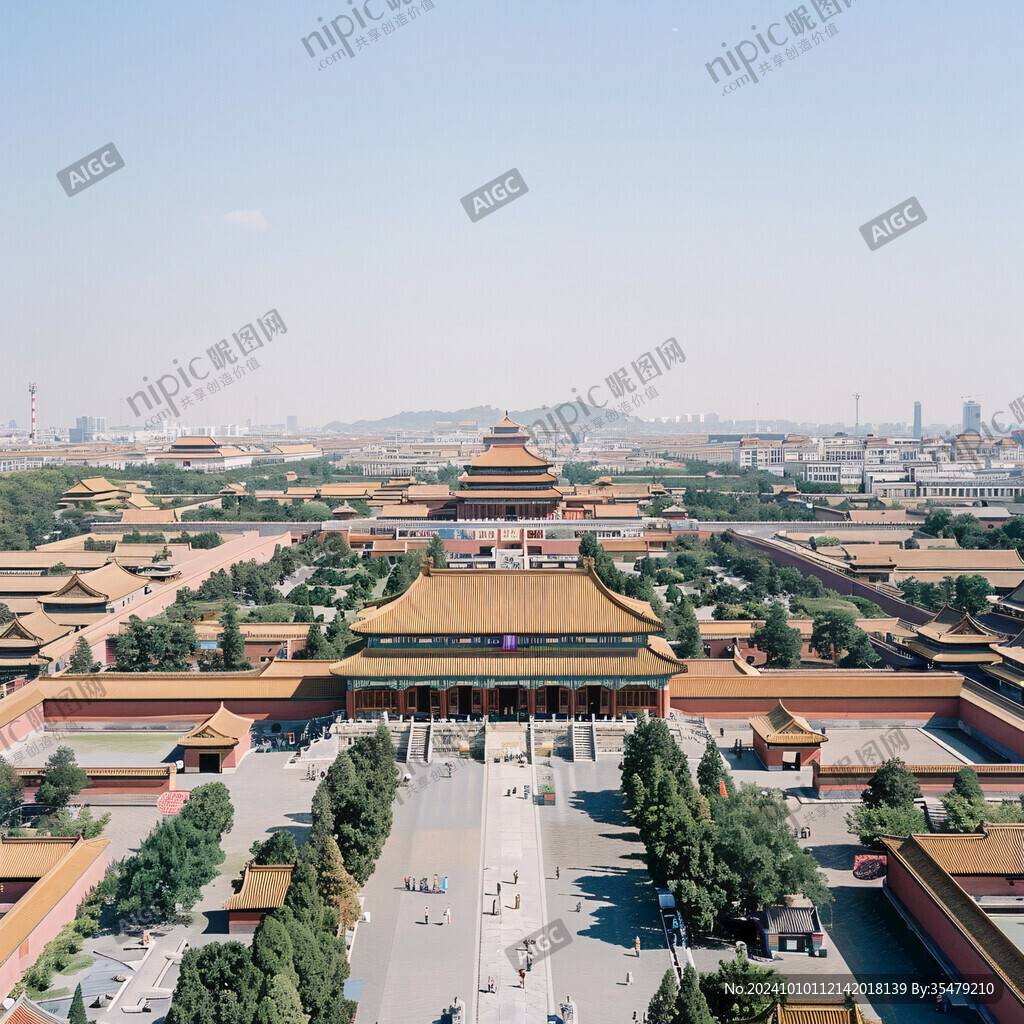鳥瞰中軸線風光全景
