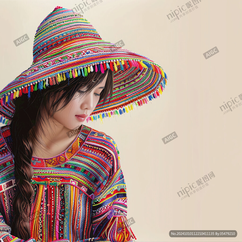 戴斗笠的女孩