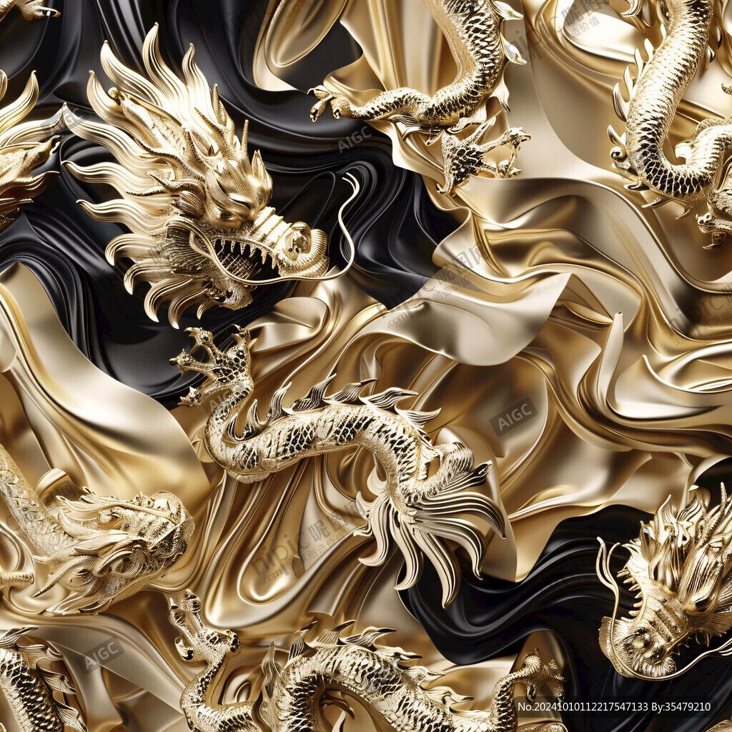 金色龍紋金龍蒼龍青龍
