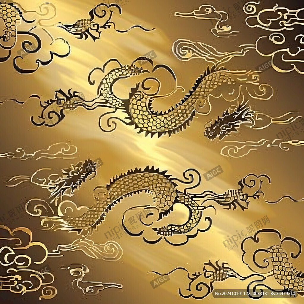 金色龍紋金龍蒼龍青龍