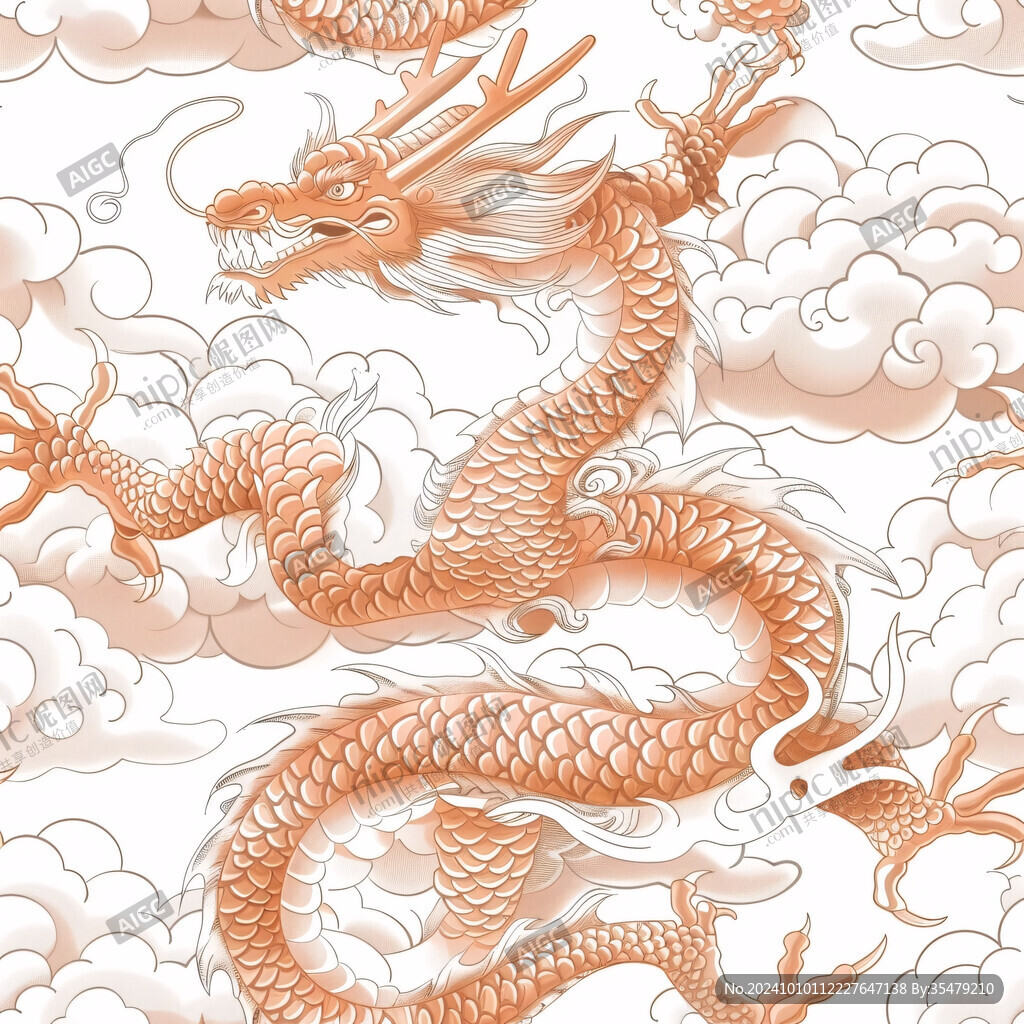 工筆畫龍鳳紋工筆畫龍