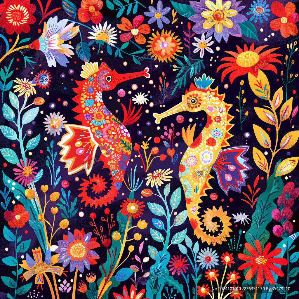 鹿與花插畫(huà)