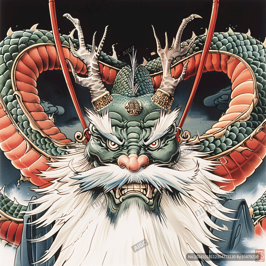國(guó)潮龍手繪