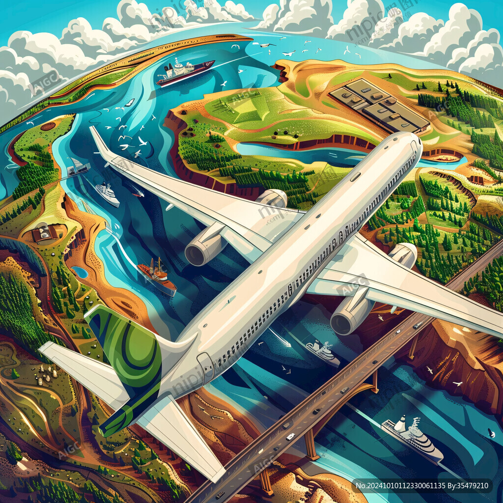航空港區(qū)北站插畫