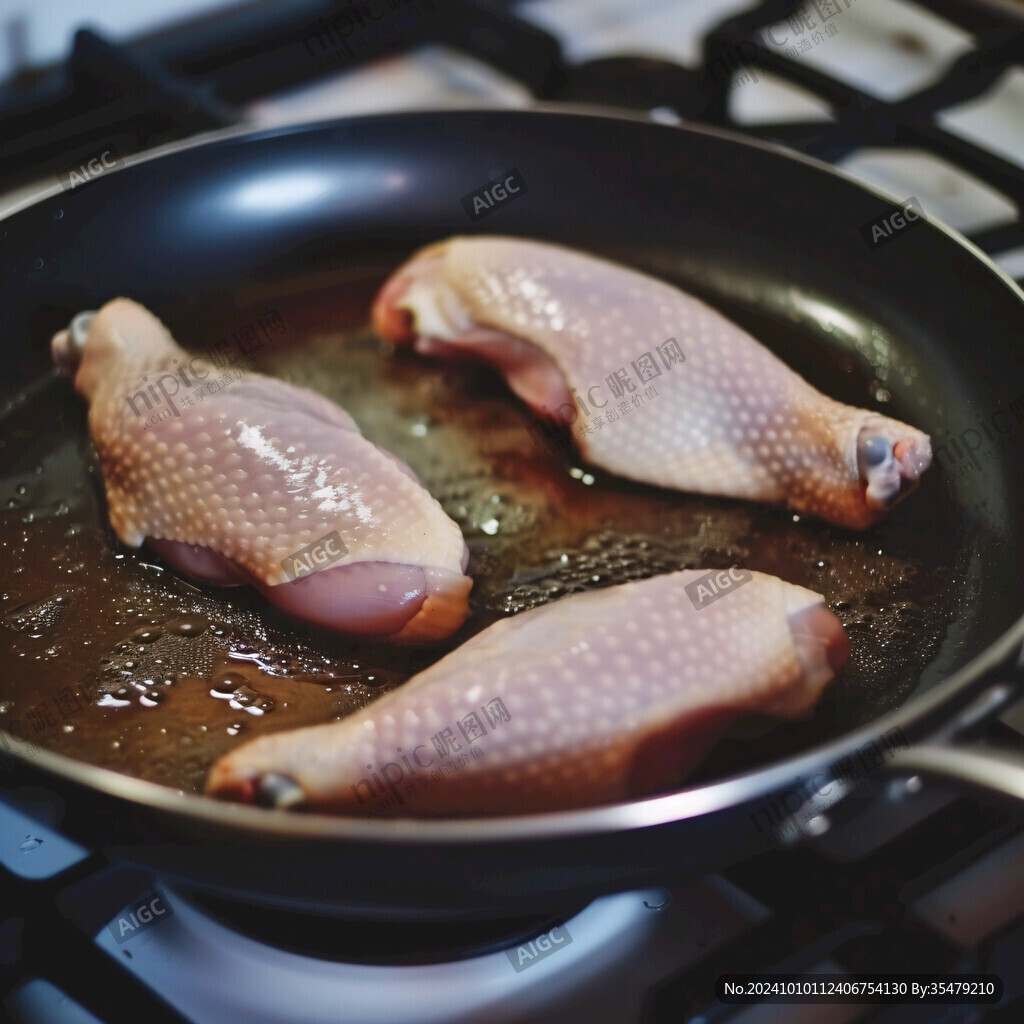 生雞肉入鍋
