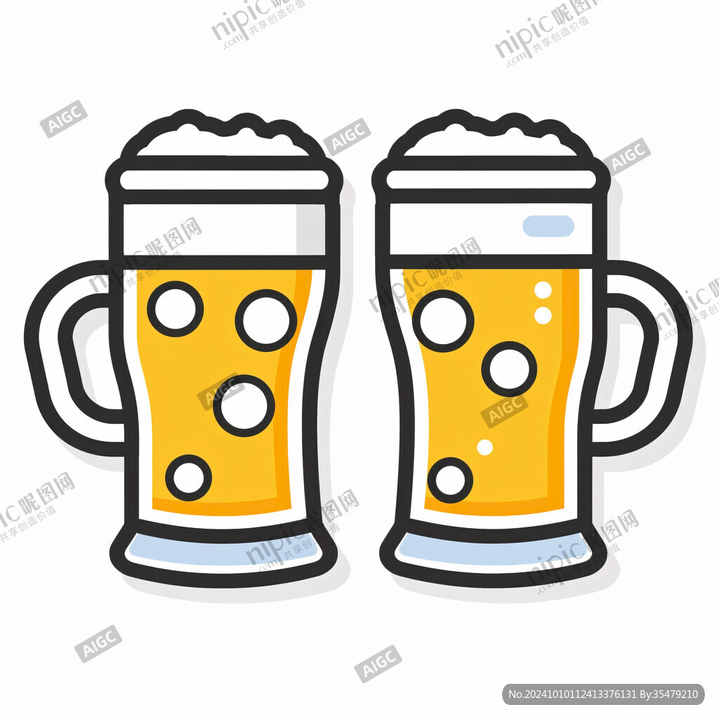啤酒杯插畫