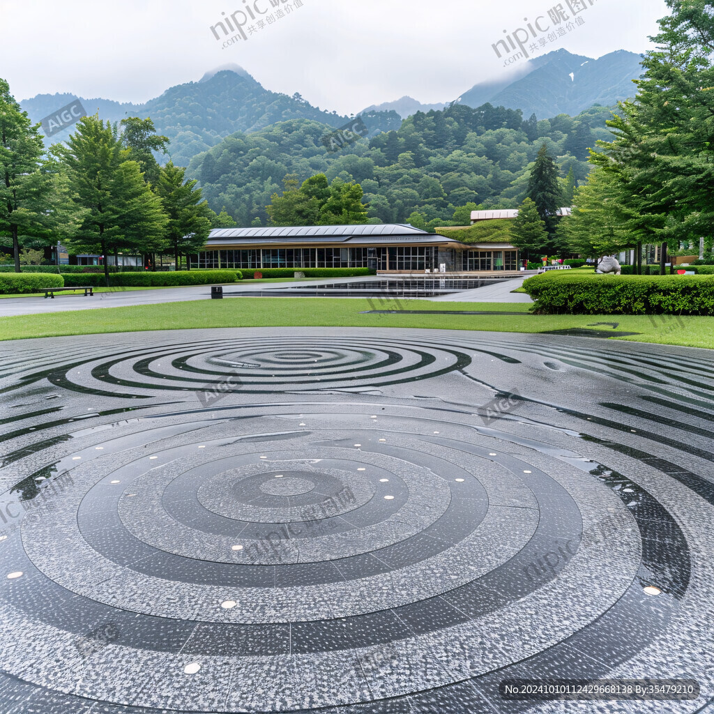 枯山水景觀地面