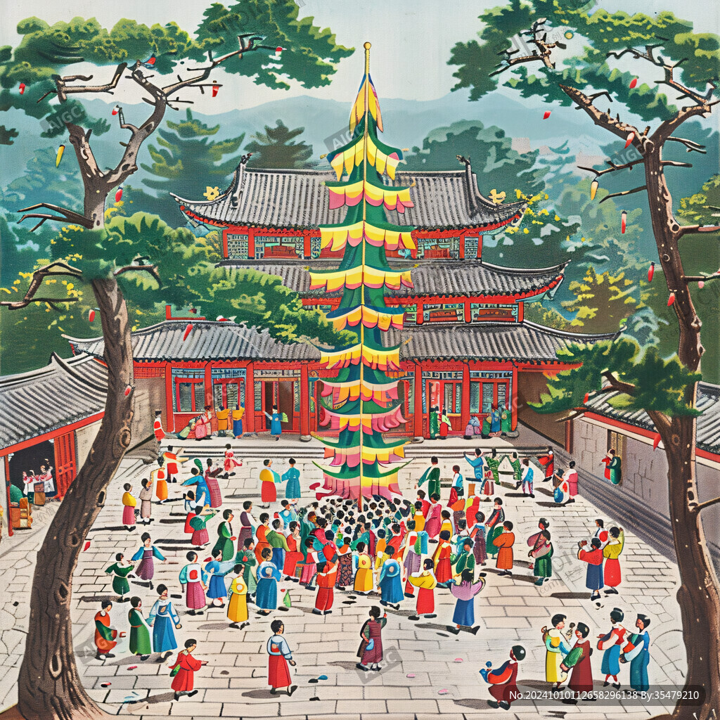 寶光塔插畫
