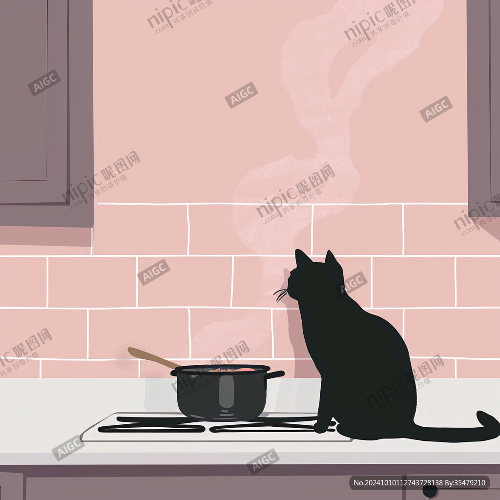 貓糧插畫