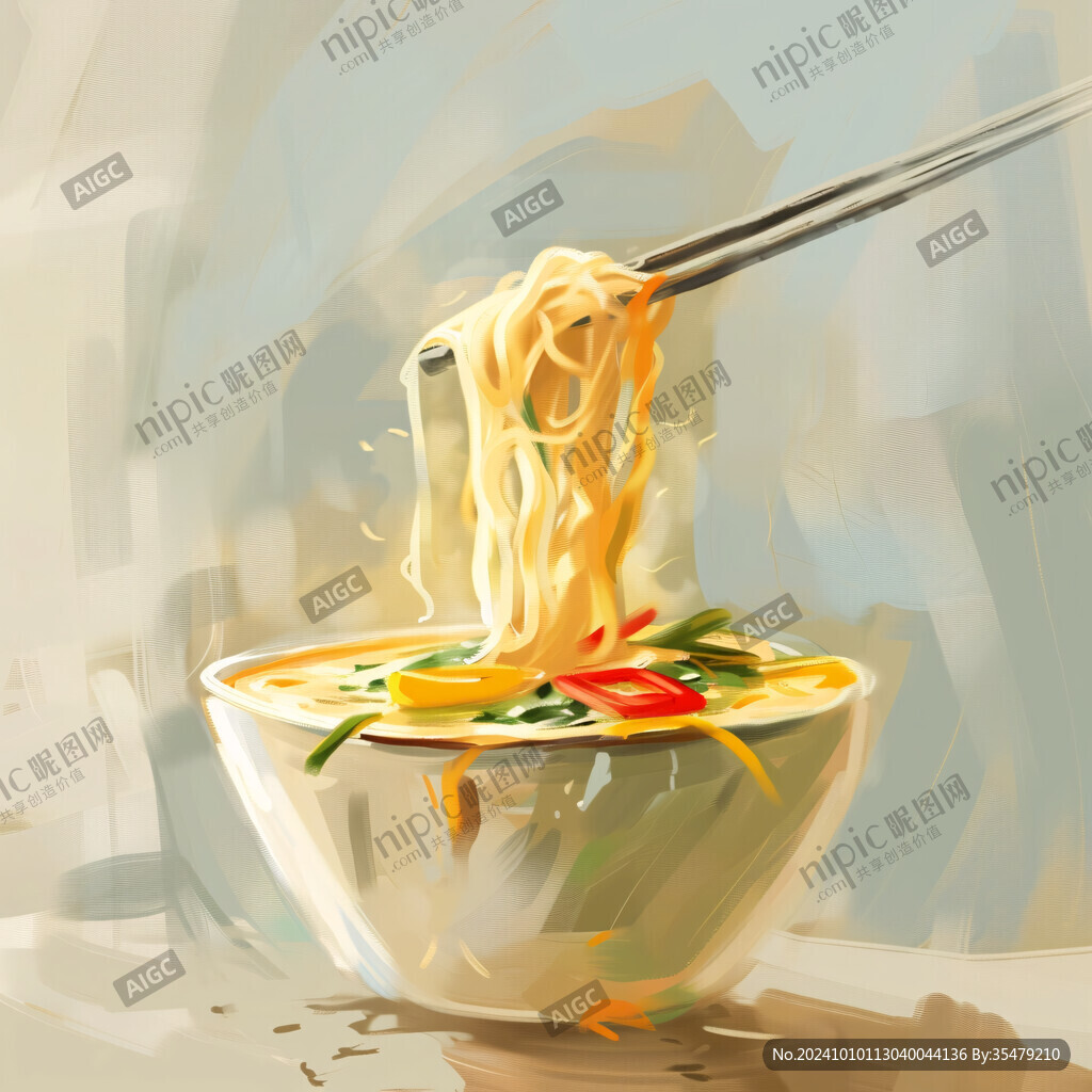 一碗面插畫