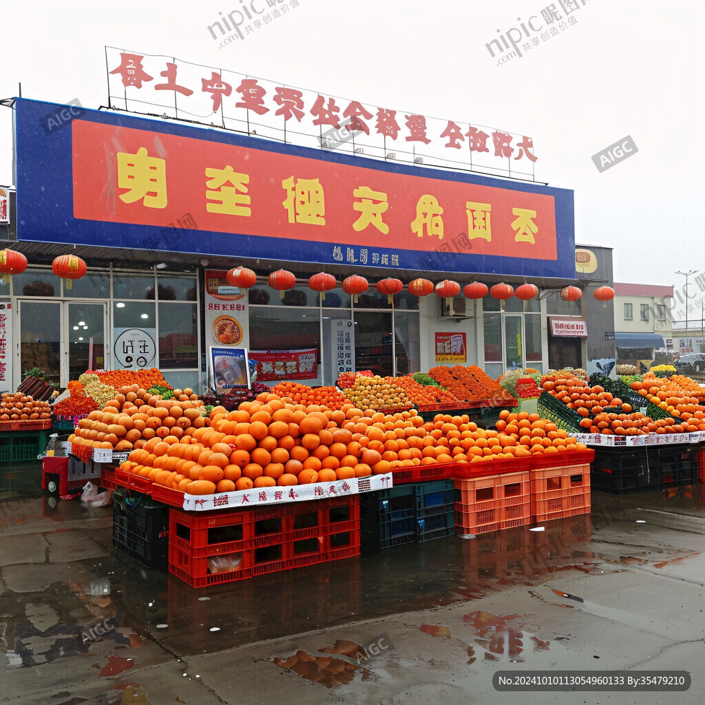 水果店桔子