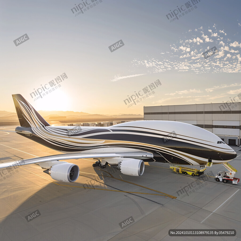 陽光下飛機跑道客機
