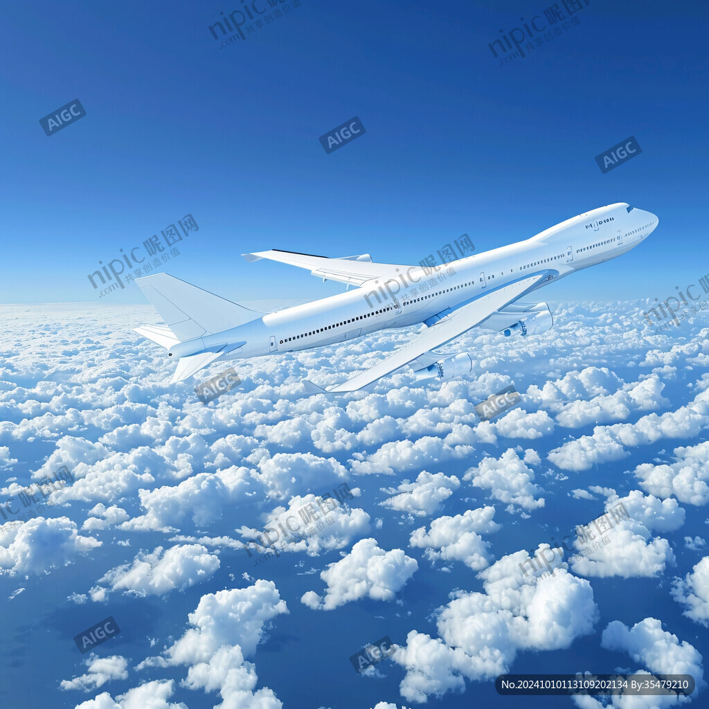 3d藍天飛機