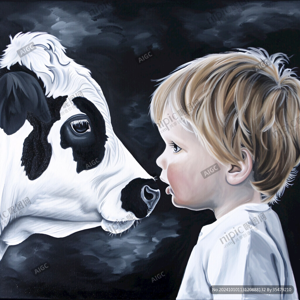 人與動物插畫