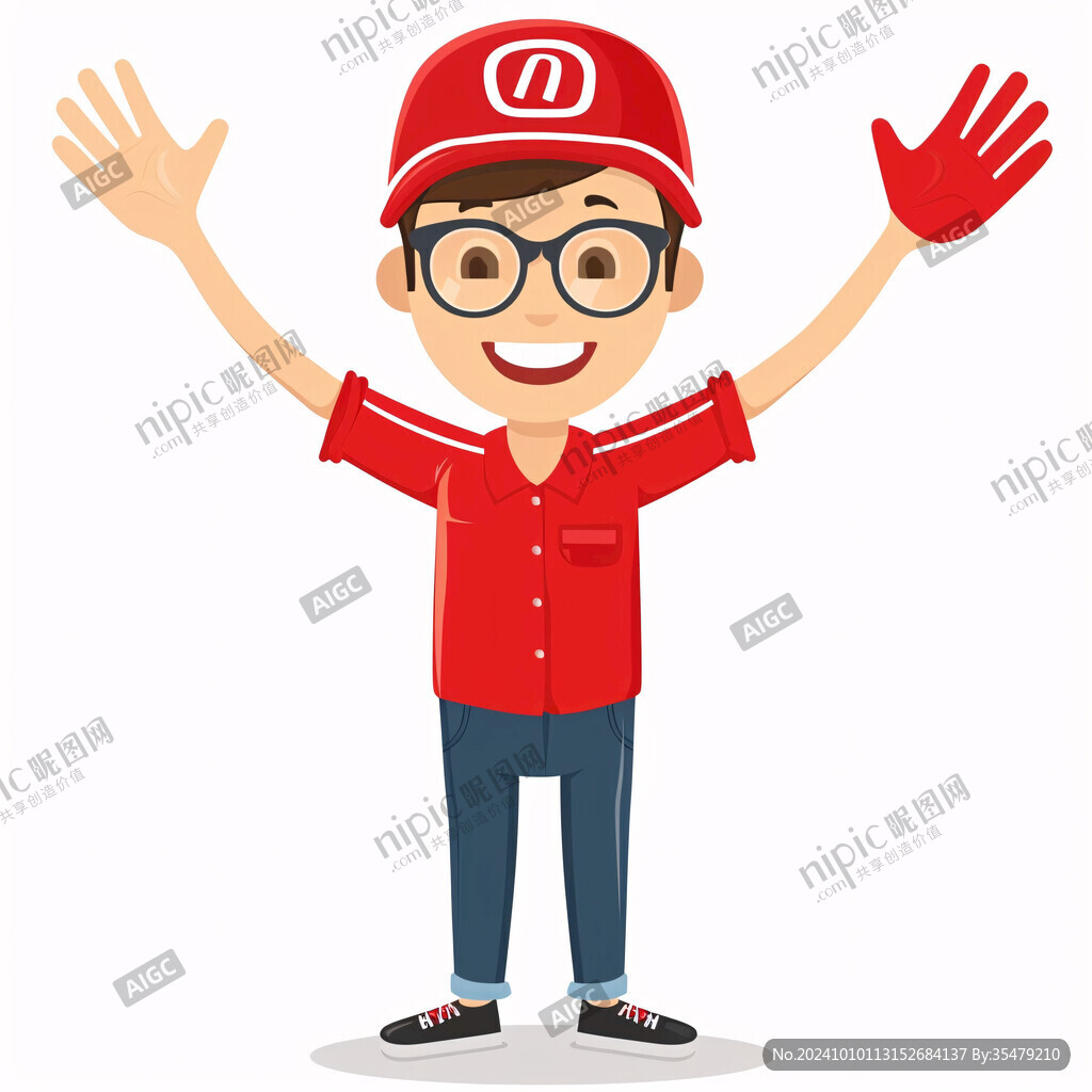 卡通年輕維修師傅頭像