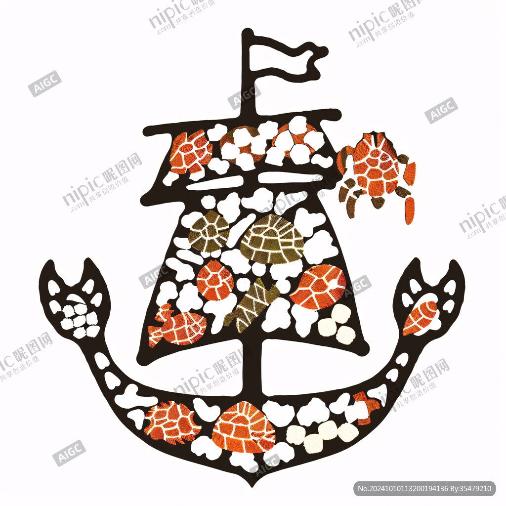 海洋主題餐廳元素船錨