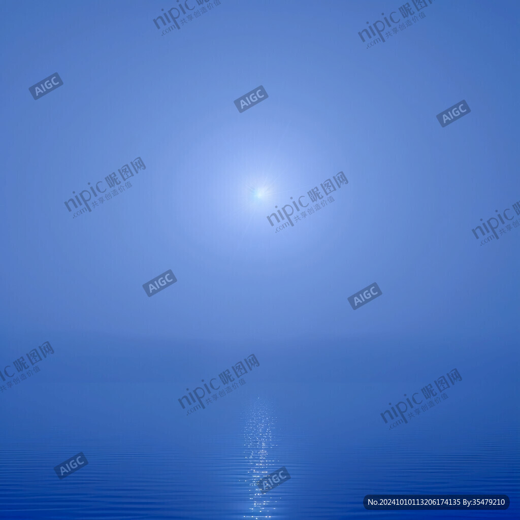 光束照射海面