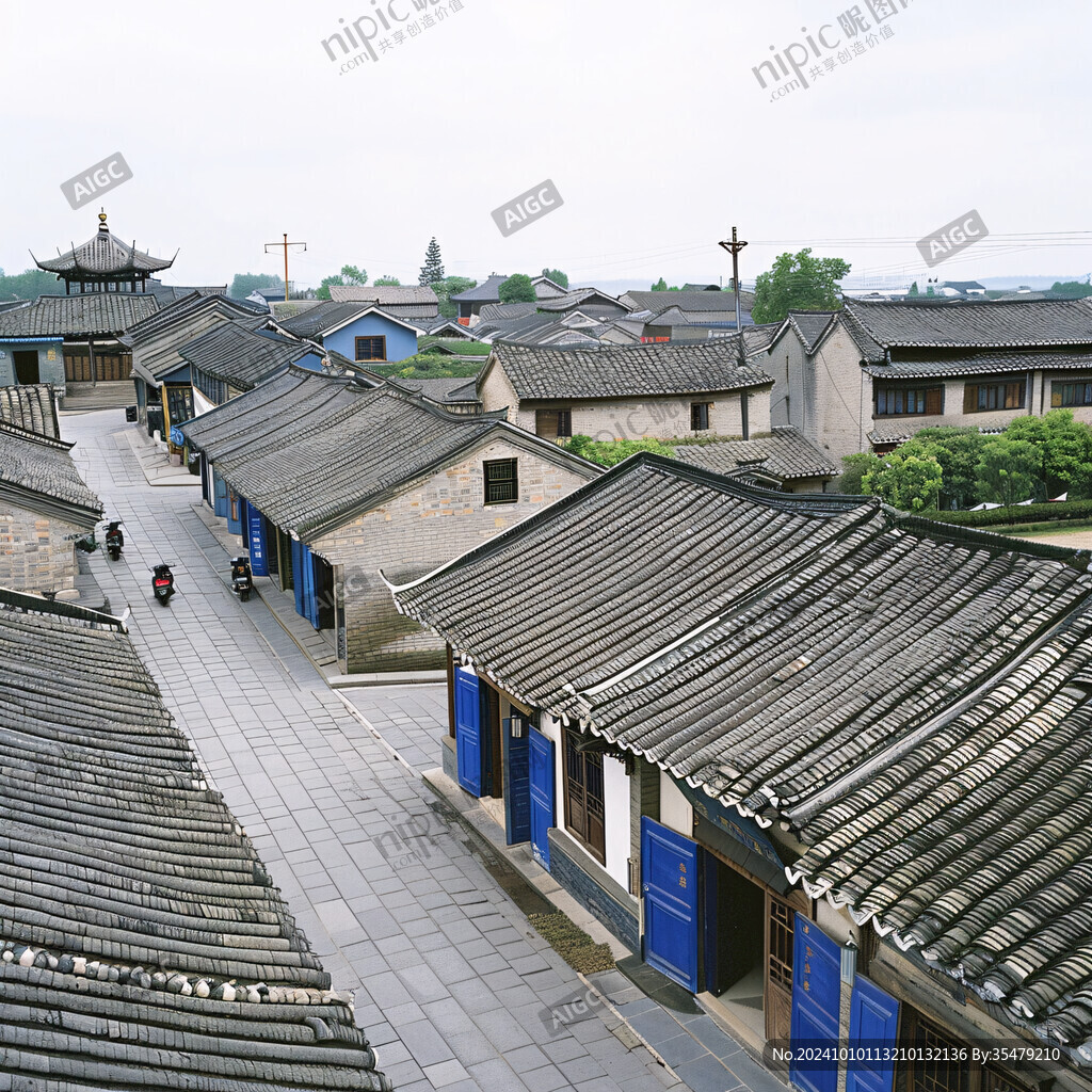 窯灣古鎮(zhèn)俯拍