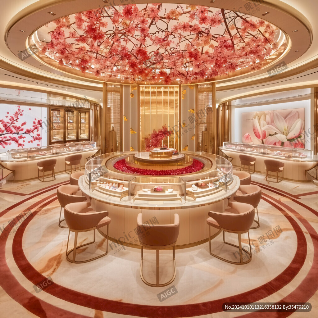 高檔珠寶店黃金專柜
