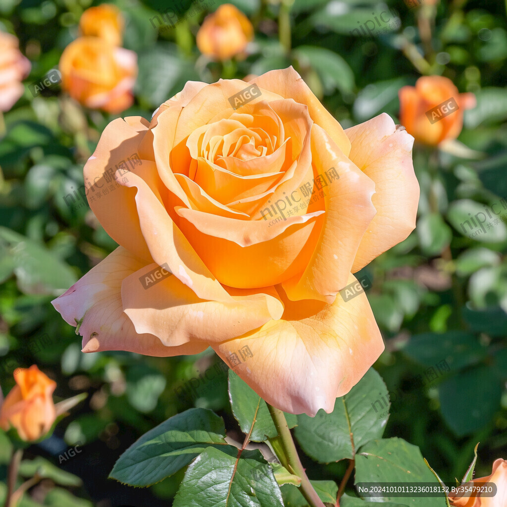 香檳色月季花