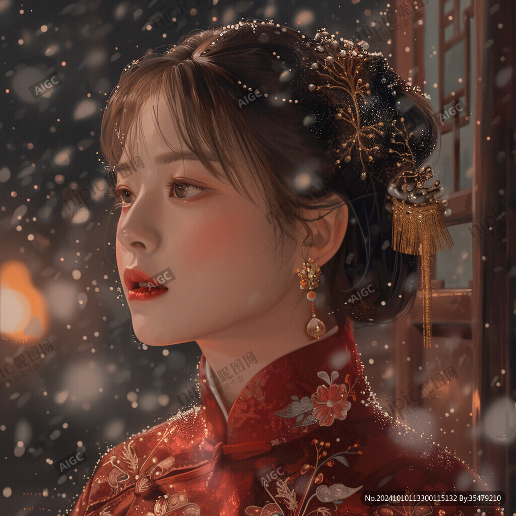 紅金唐代宮廷風