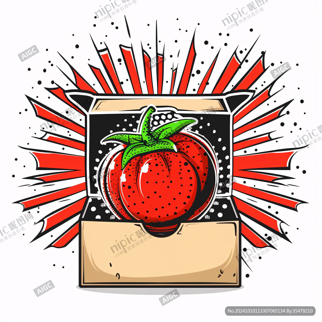 草莓汁插畫