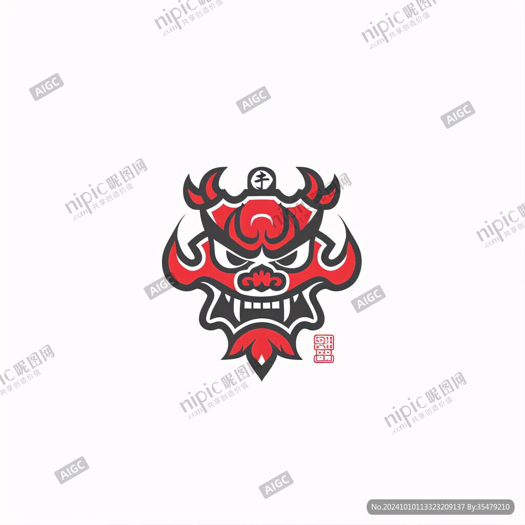 中國(guó)風(fēng)牛頭標(biāo)志