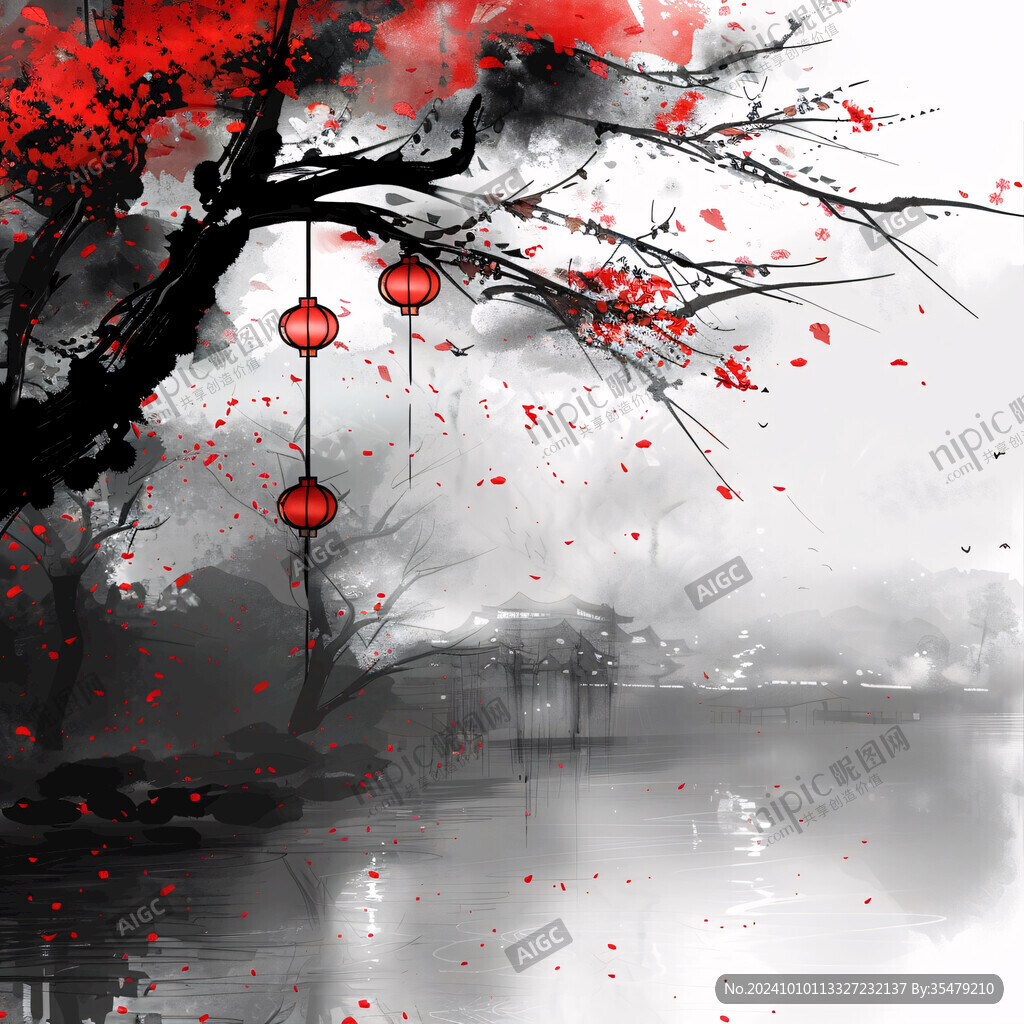 梅花綻放古風(fēng)水墨風(fēng)