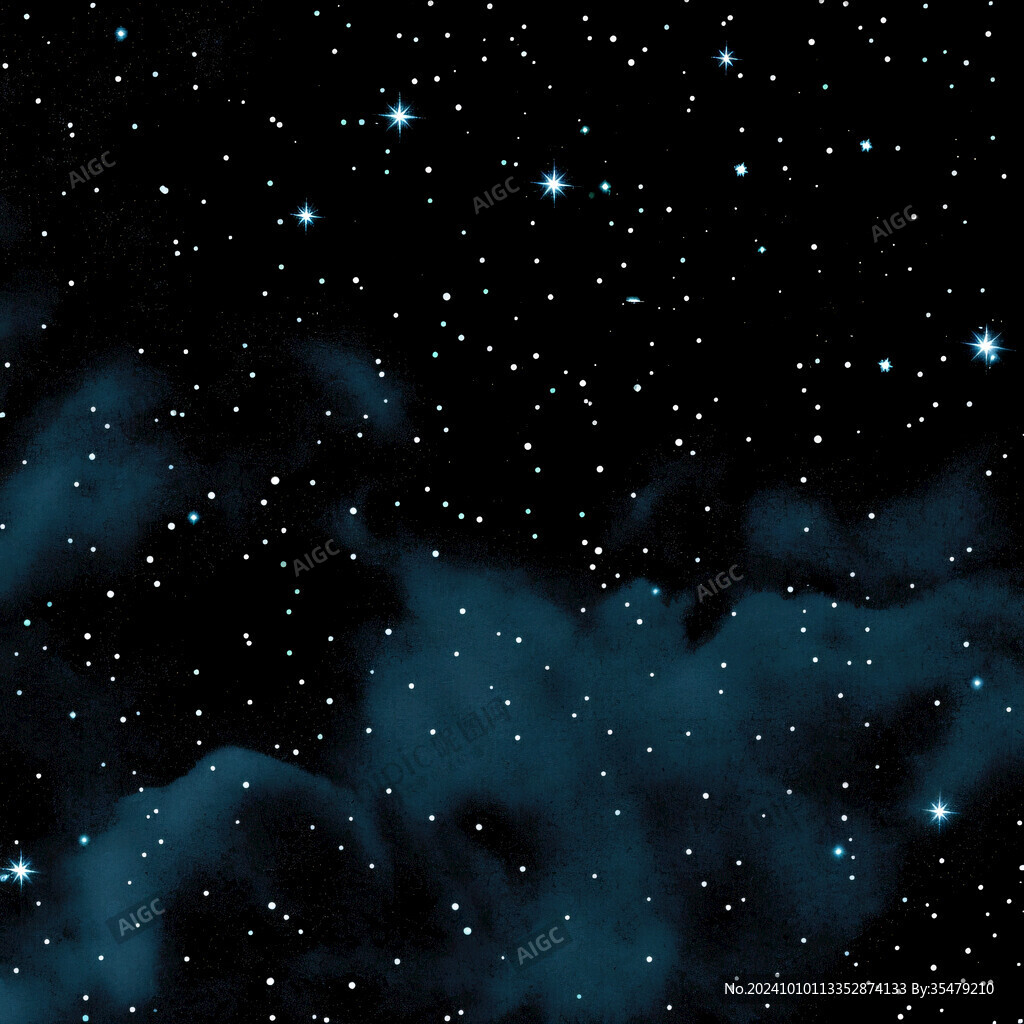 手繪水晶夜空效果