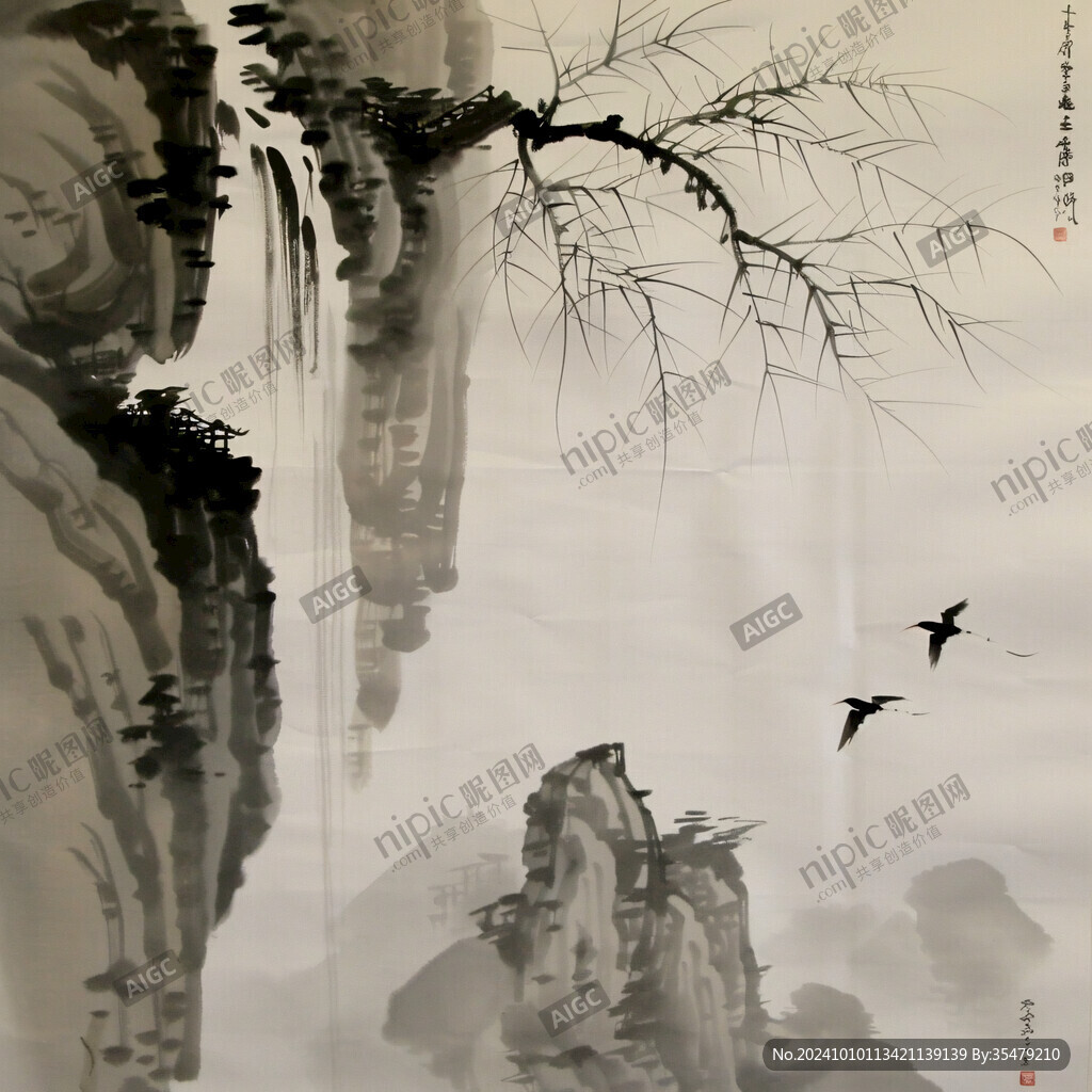 中堂水墨畫(huà)