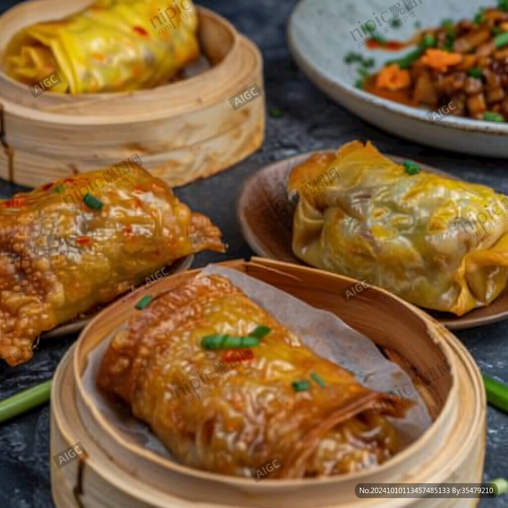 燒麥點(diǎn)心蝦餃小吃蒸餃