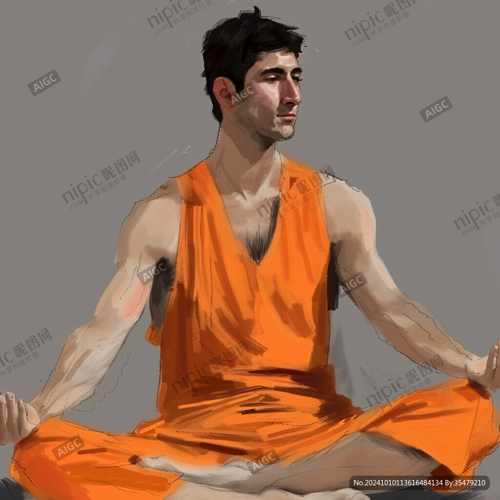 玄幻做瑜伽的人物動作