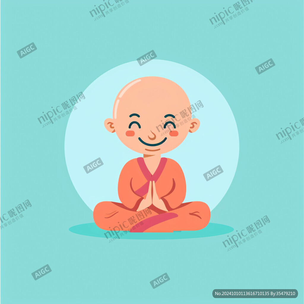 卡通小和尚念經(jīng)頭像